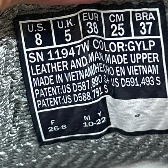 Skechers D'Lites Womens 11947W Gray Athletic Walking Size 8 Wide Fit - Picture 7 of 9